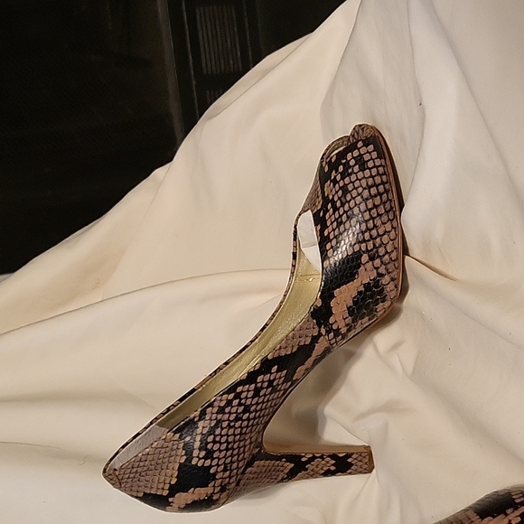 Snake skin open toe high heel - Picture 2 of 4
